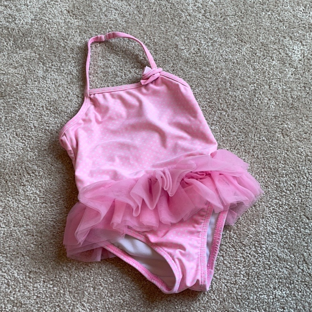 🦋FREE SHIP $50🦋 Pink Ruffled Bathing 18-24